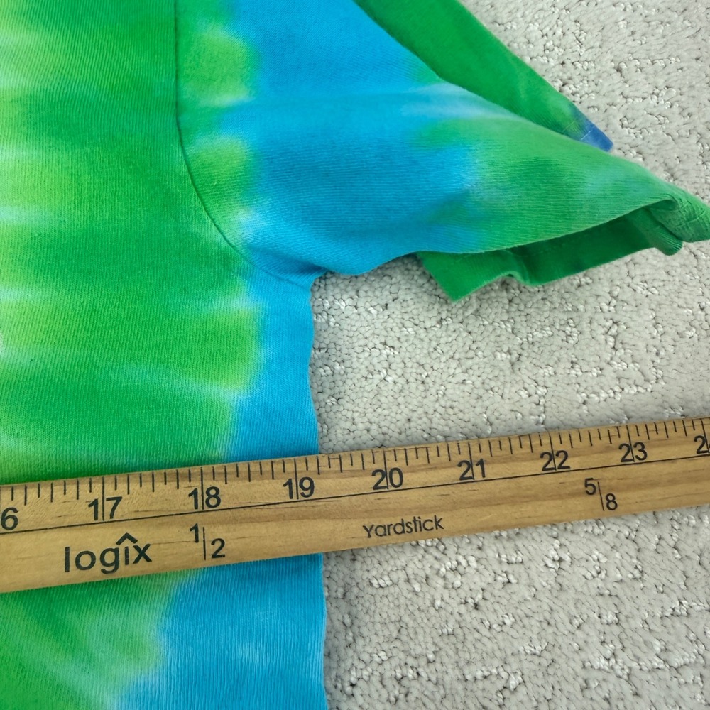 Vintage 1997 Grateful Dead T-Shirt Mens M Blue Green Tie-Dye Heli Skiing Sundog - Picture 9 of 11